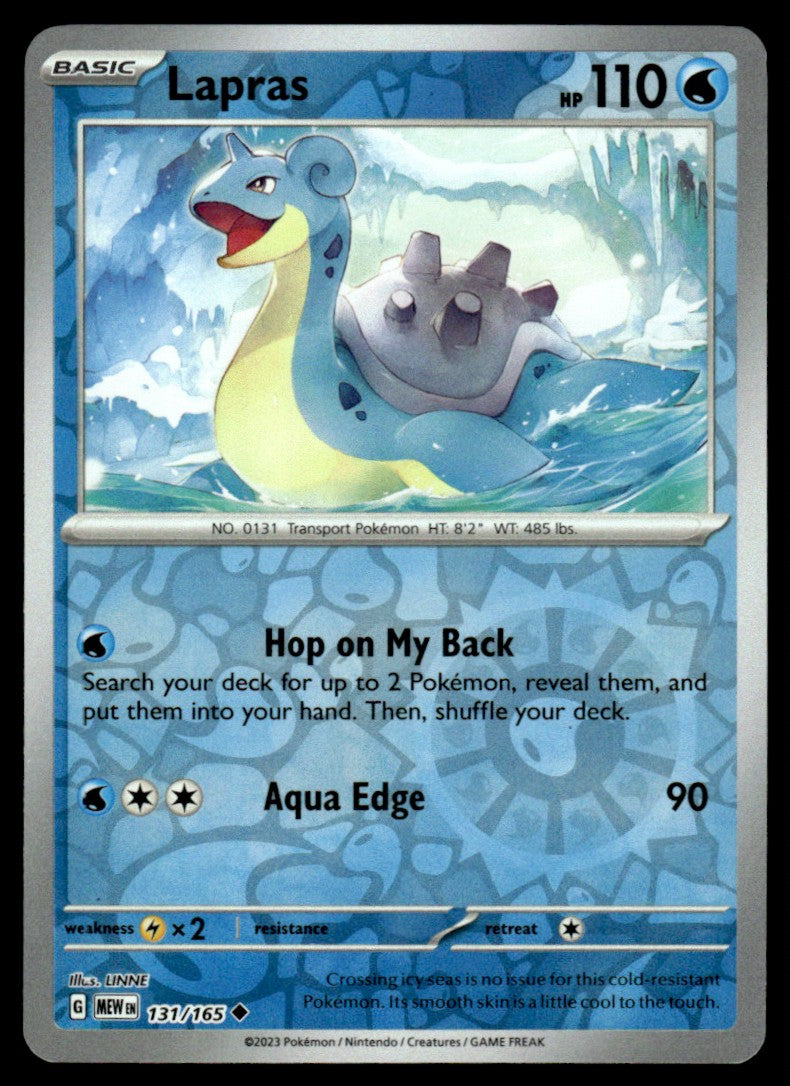 Lapras 131/165 Reverse - Scarlet & Violet - 151 - Scarlet & Violet