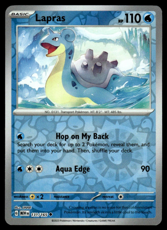 Lapras 131/165 Reverse - Scarlet & Violet - 151 - Scarlet & Violet