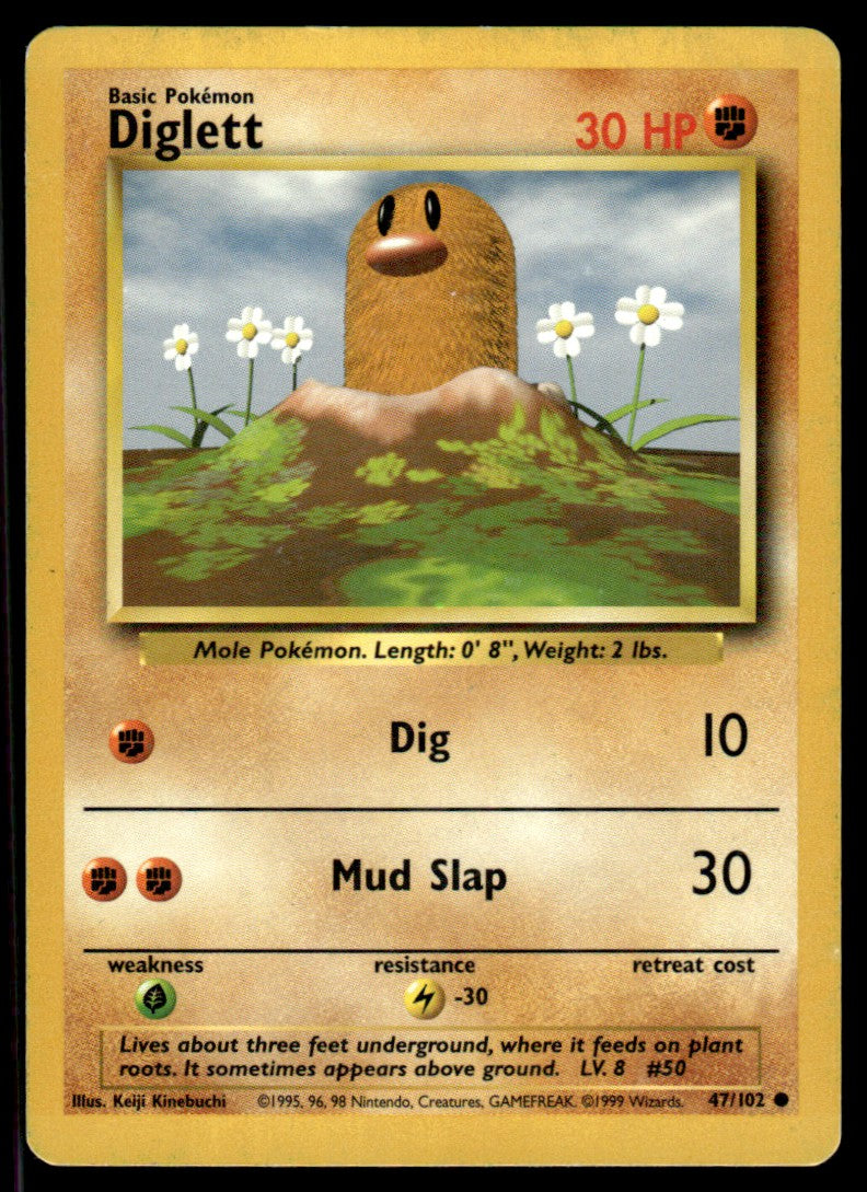 LP Diglett 47 No Holo - Base Set