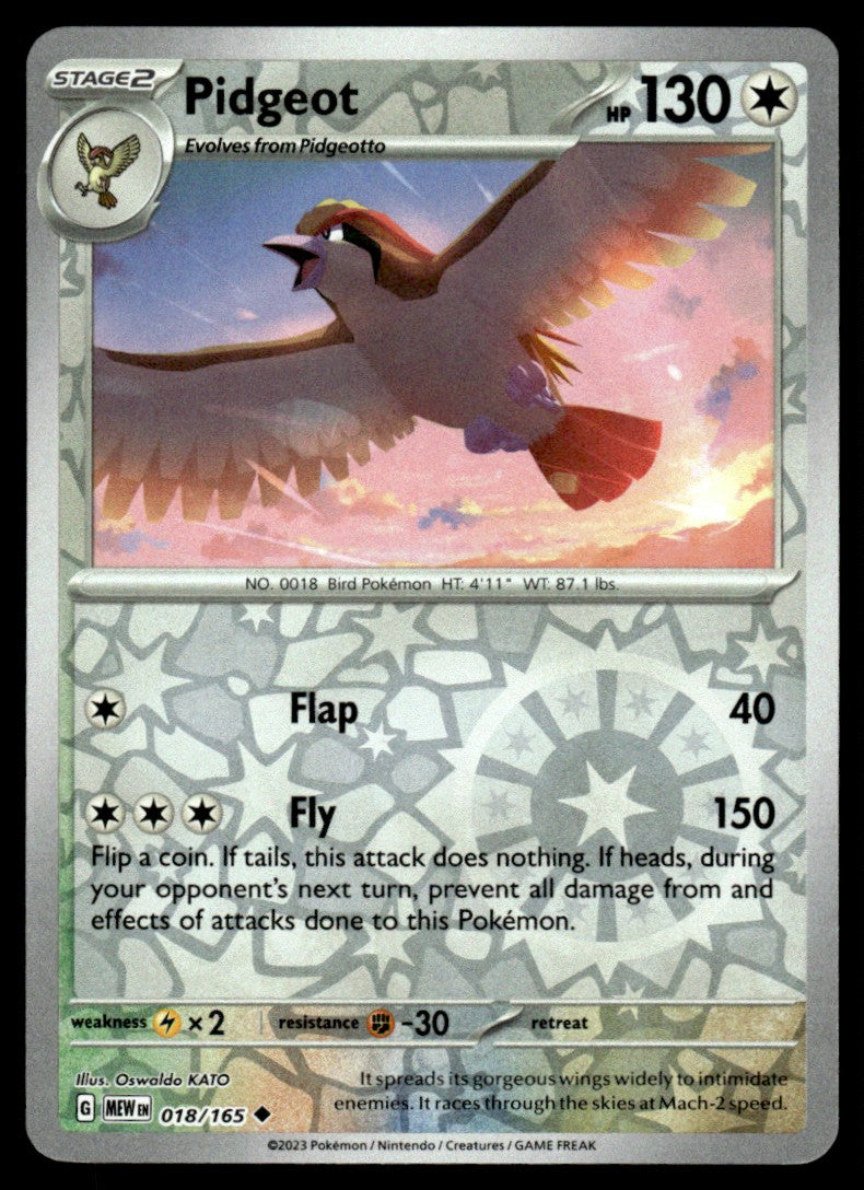 Pidgeot 018/165 Reverse - Scarlet & Violet - 151 - Scarlet & Violet