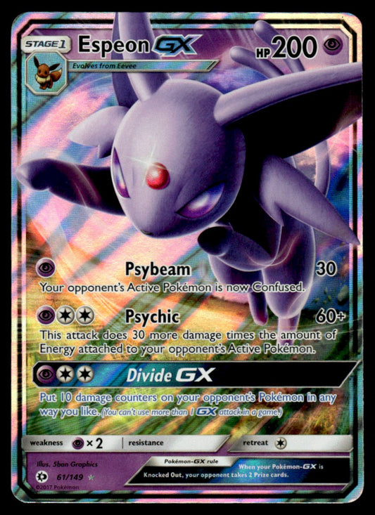 NM Espeon-GX 61 - Sun & Moon Base Set