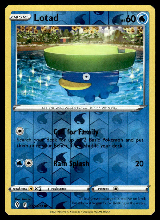 Lotad 032/203 Reverse - Evolving Skies - Sword & Shield