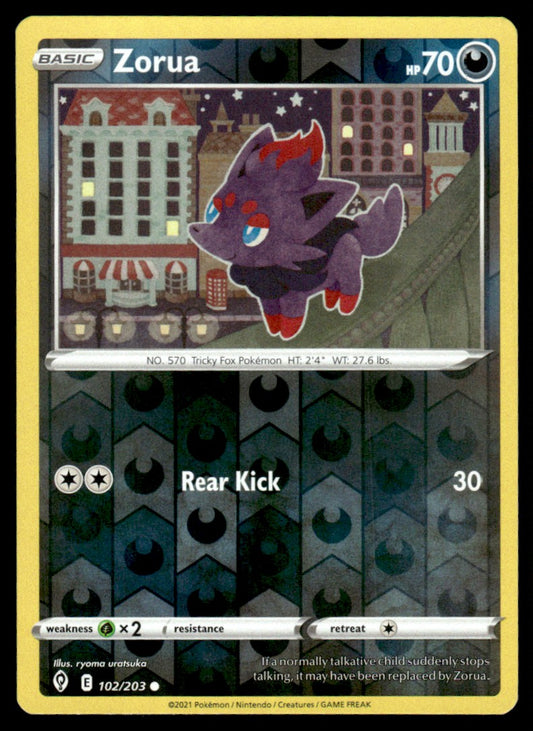 Zorua 102/203 Reverse - Evolving Skies - Sword & Shield
