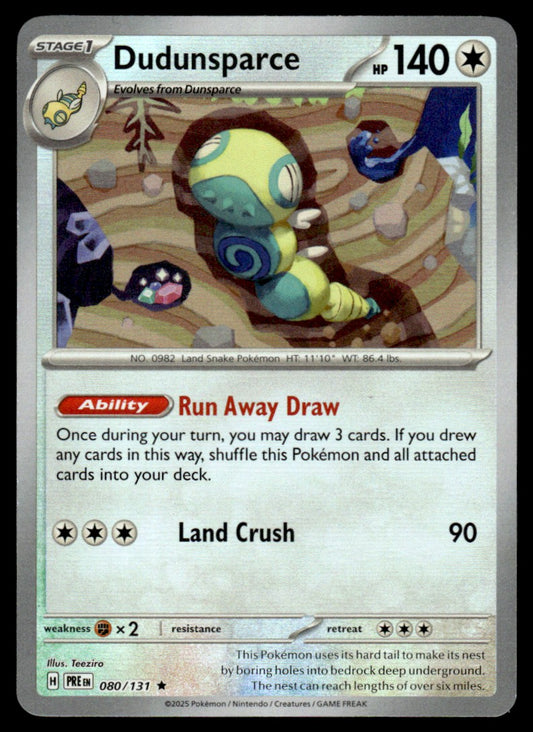Dudunsparce (Master Ball Pattern) 080/131 - Prismatic Evolutions - Scarlet & Violet