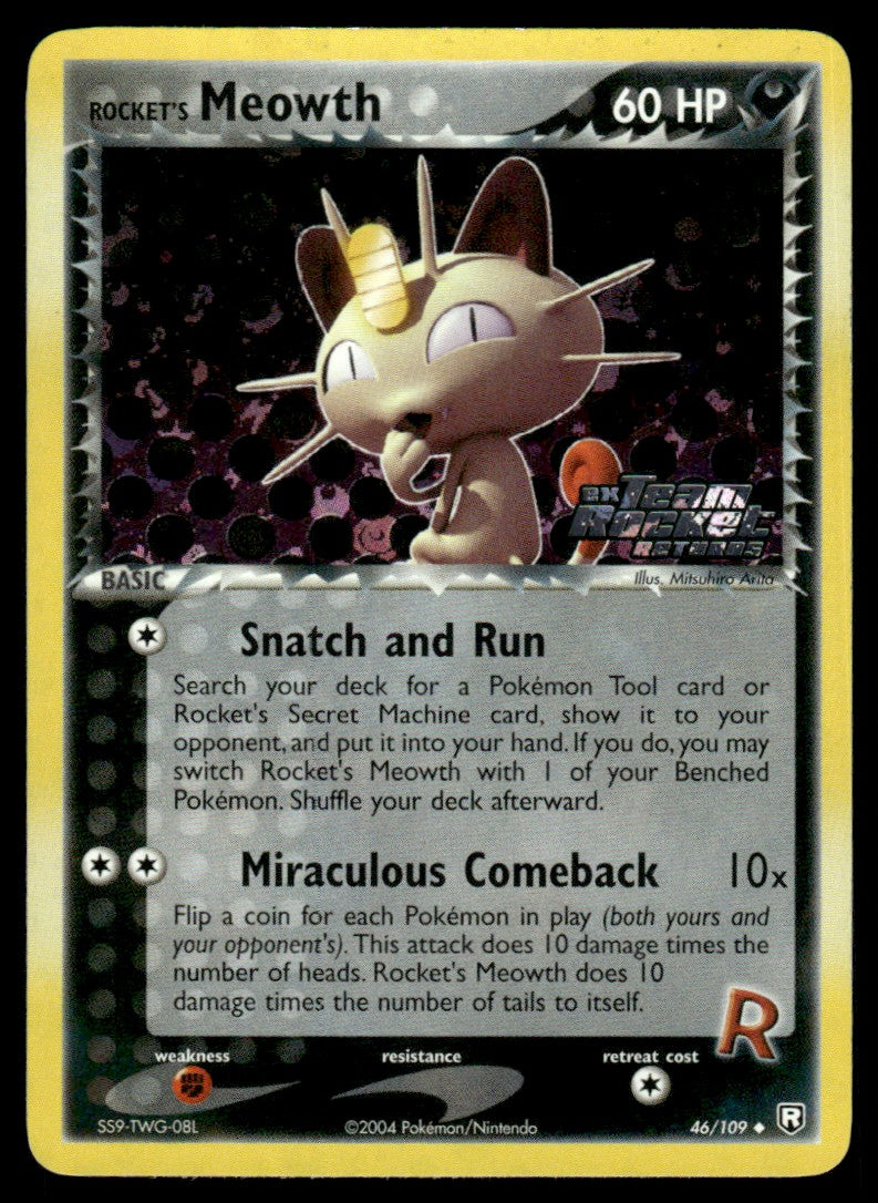 NM - Rocket’s Meowth 46 - Reverse - Team Rocket Returns