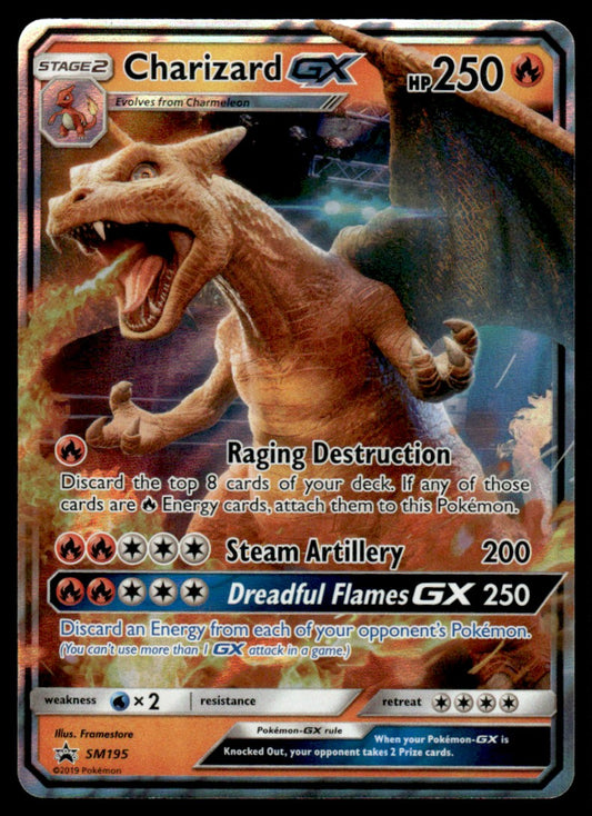 NM Charizard-GX SM195 - Sun & Moon Promos