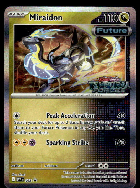 Miraidon (Pre Release) 92/PRSV - Scarlet & Violet Promos - Scarlet & Violet