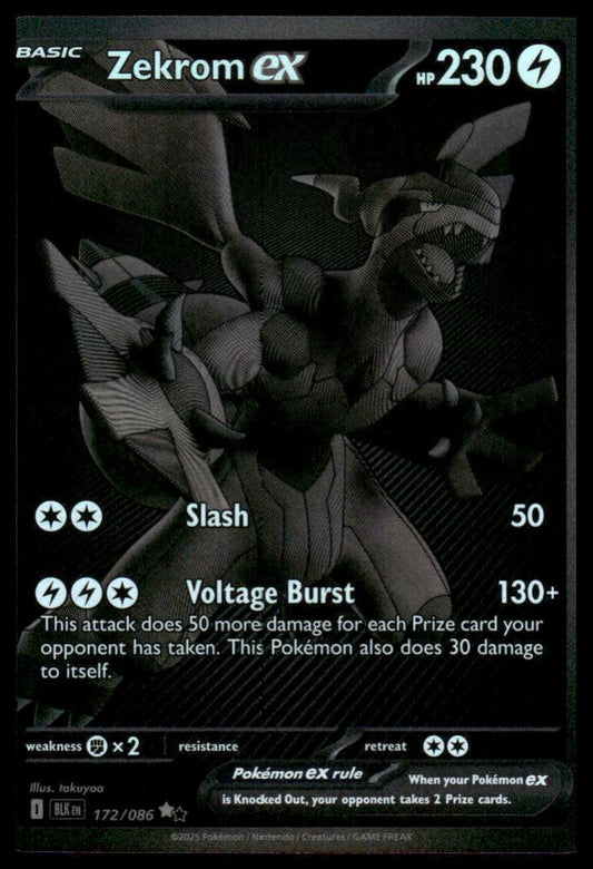 Zekrom ex 172/086 - Black Bolt - Scarlet & Violet