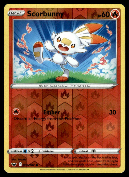 Scorbunny 030/202 Reverse - Sword & Shield Base Set - Sword & Shield