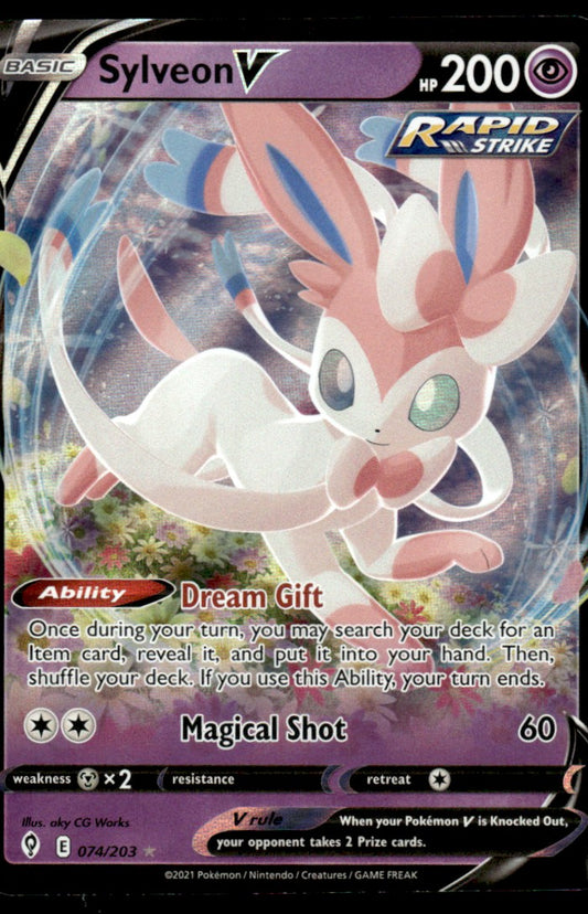 Sylveon V 074/203 - Evolving Skies - Sword & Shield