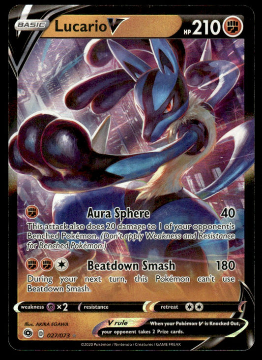 Lucario V 027/73 - Champion's Path - Sword & Shield