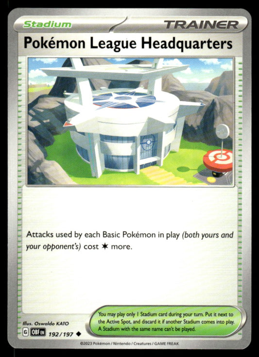 Pokemon League Headquarters 192/197 Uncomon - Obsidian Flames - Scarlet & Violet