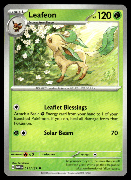 Leafeon 011/167 Uncomon - Twilight Masquerade - Scarlet & Violet