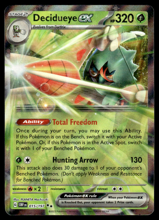 Decidueye ex 015/197 - Obsidian Flames - Scarlet & Violet