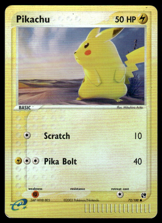 NM - Pikachu 72 - Reverse - EX Sandstorm