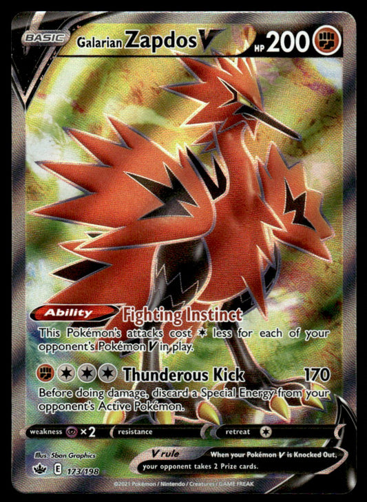 Galarian Zapdos V 173/198 - Chilling Reign - Sword & Shield