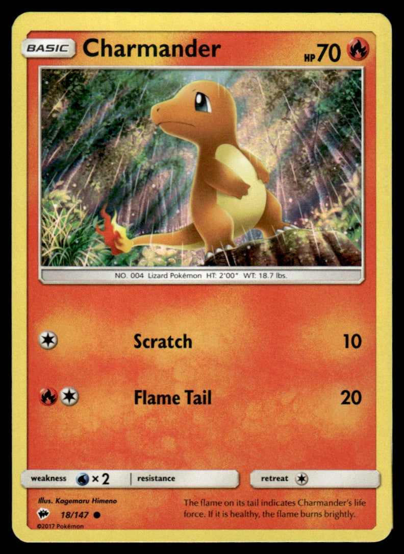 NM - Charmander 18 - Holo - Burning Shadows