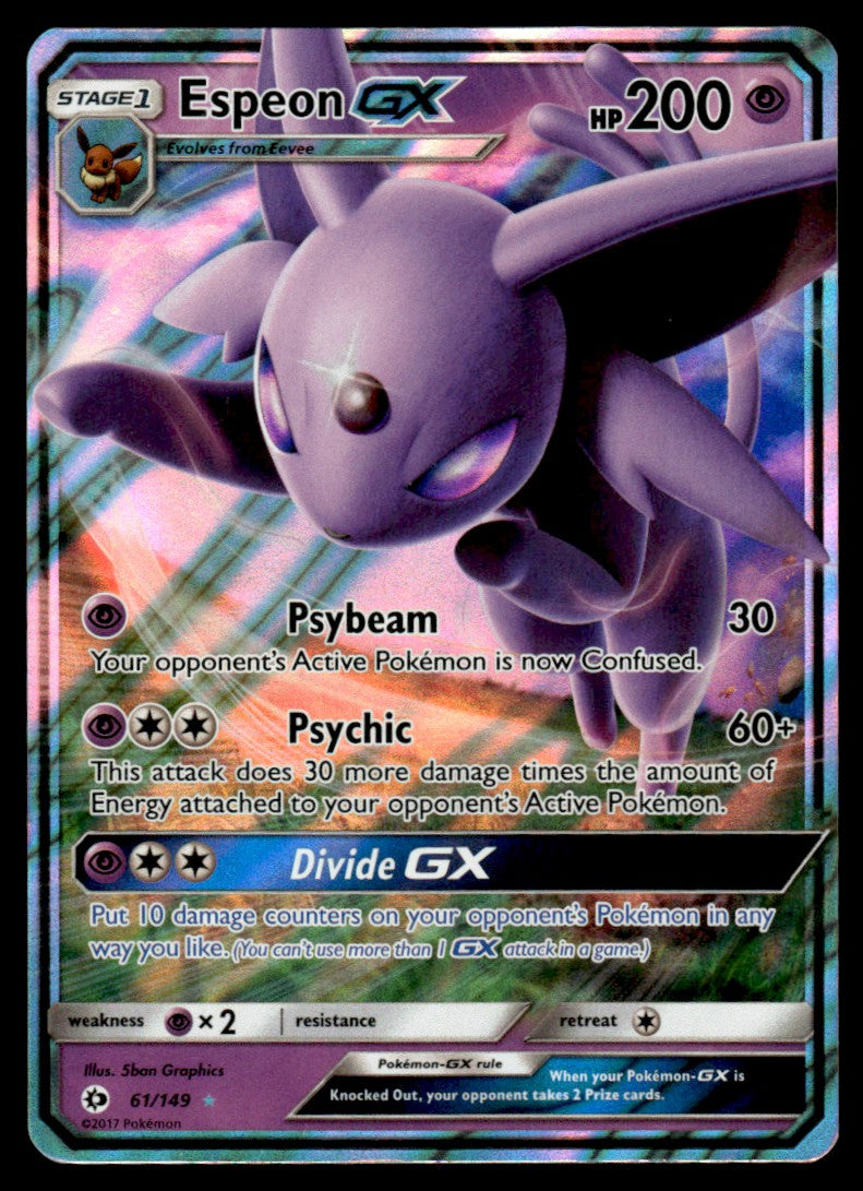 NM Espeon-GX 61 - Sun & Moon Base Set