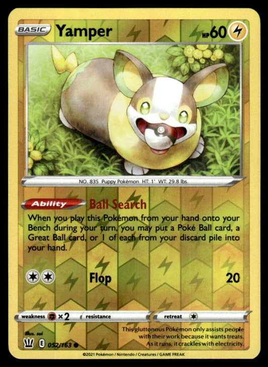 Yamper 052/163 Reverse - Battle Styles - Sword & Shield