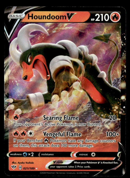 Houndoom V 021/189 - Darkness Ablaze - Sword & Shield