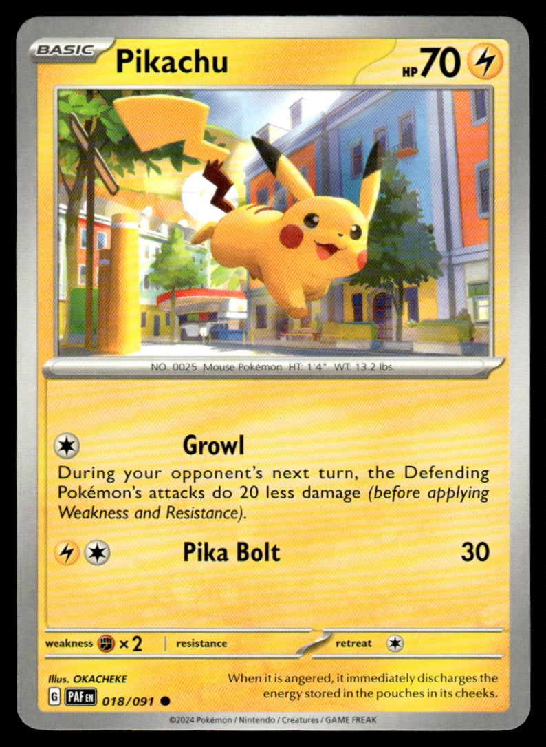 Pikachu 018/091 Comun - Paldean Fates - Scarlet & Violet