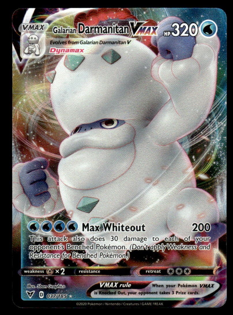 Galarian Darmanitan VMAX 037/185 - Vivid Voltage - Sword & Shield