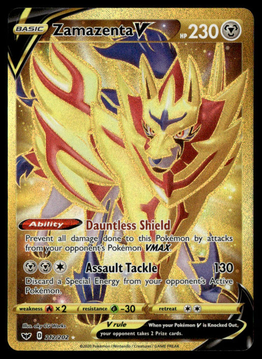 Zamazenta V 212/202 - Sword & Shield Base Set - Sword & Shield