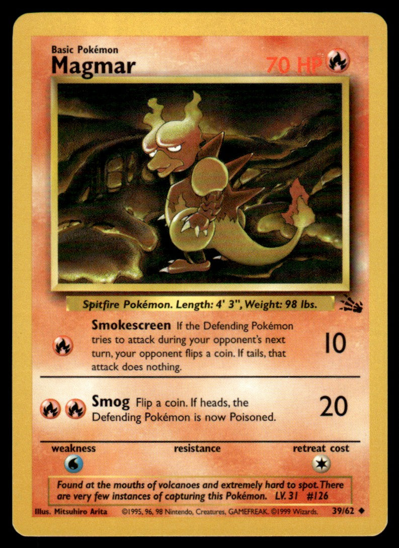 LP Magmar 39 No Holo - Fossil