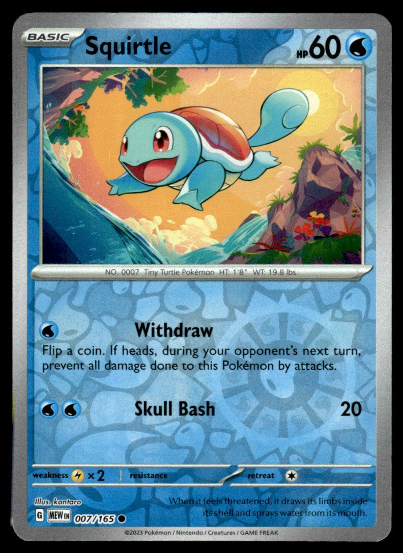 Squirtle 007/165 Reverse - Scarlet & Violet - 151 - Scarlet & Violet