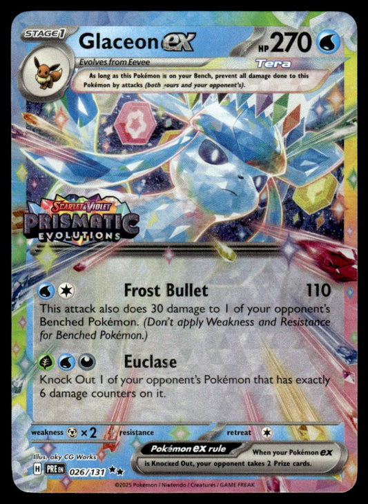 Glaceon ex 026/131 Stamped - Prismatic Evolutions - Scarlet & Violet