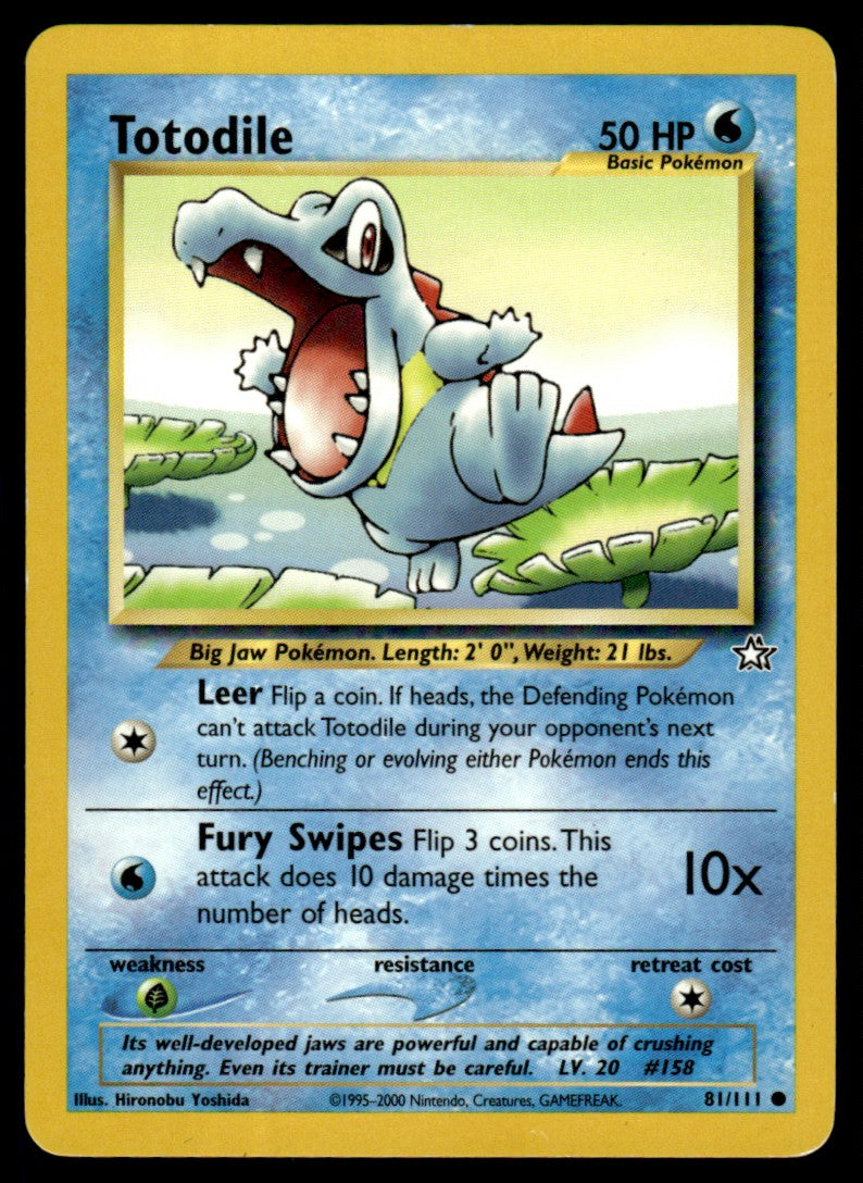 LP Totodile 81 No Holo - Neo Genesis
