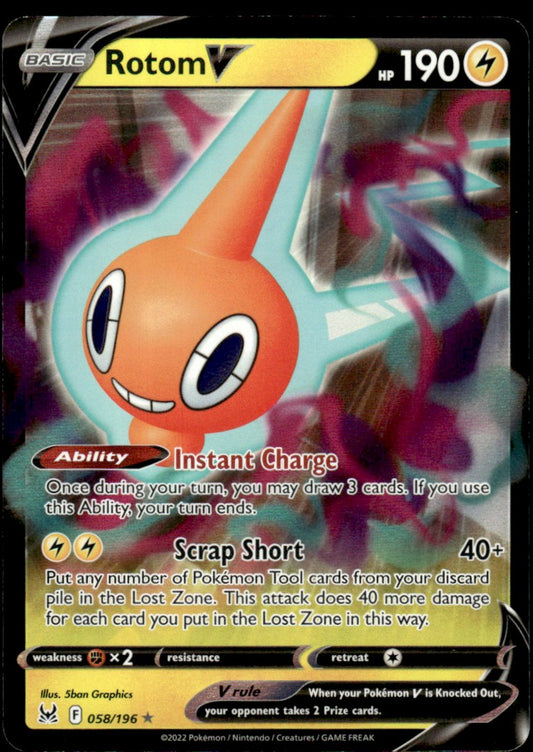 Rotom V 058/196 - Lost Origin - Sword & Shield