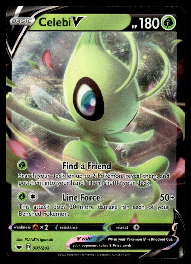 Celebi V 001/202 - Sword & Shield Base Set - Sword & Shield