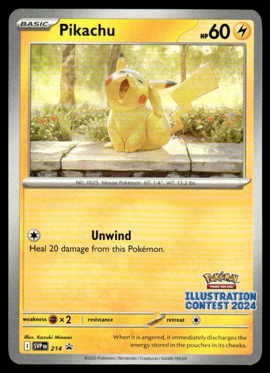 Pikachu (Illustration Contest 2024) 214/PRSV - Scarlet & Violet - Promos - Scarlet & Violet
