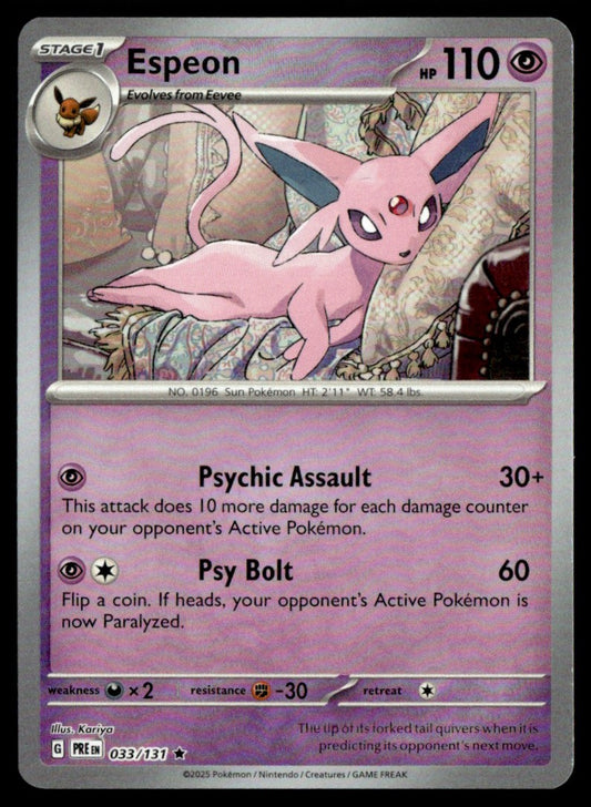 Espeon (Poke Ball Pattern) 033/131 - Prismatic Evolutions - Scarlet & Violet