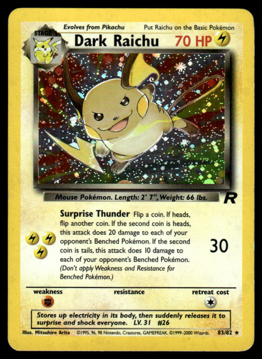 NM - Dark Raichu 83 - Holo - Team Rocket