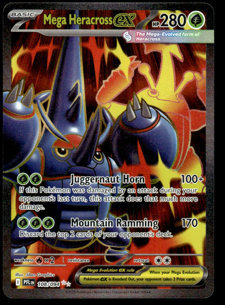 Mega Heracross ex 108/094 - Phantasmal Flames - Mega Evolution