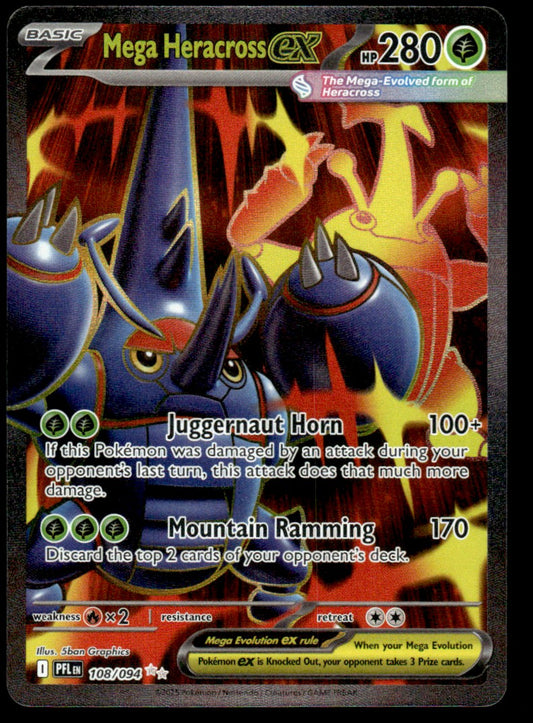 Mega Heracross ex 108/094 - Phantasmal Flames - Mega Evolution