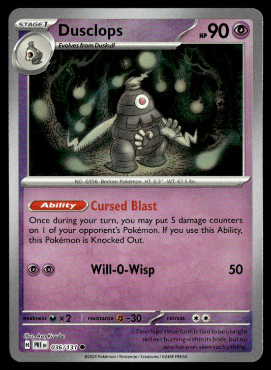Dusclops (Poke Ball Pattern) 036/131 - Prismatic Evolutions - Scarlet & Violet