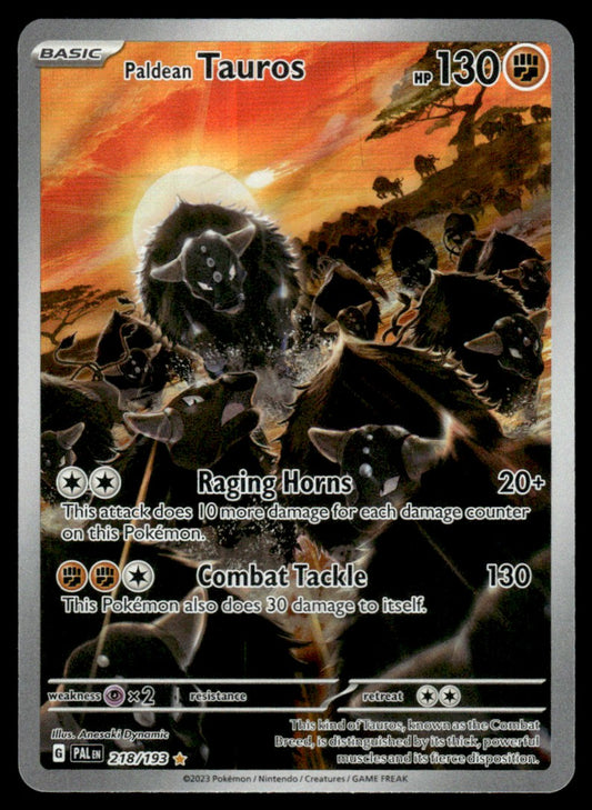 Paldean Tauros 218/193 - Paldea Evolved - Scarlet & Violet