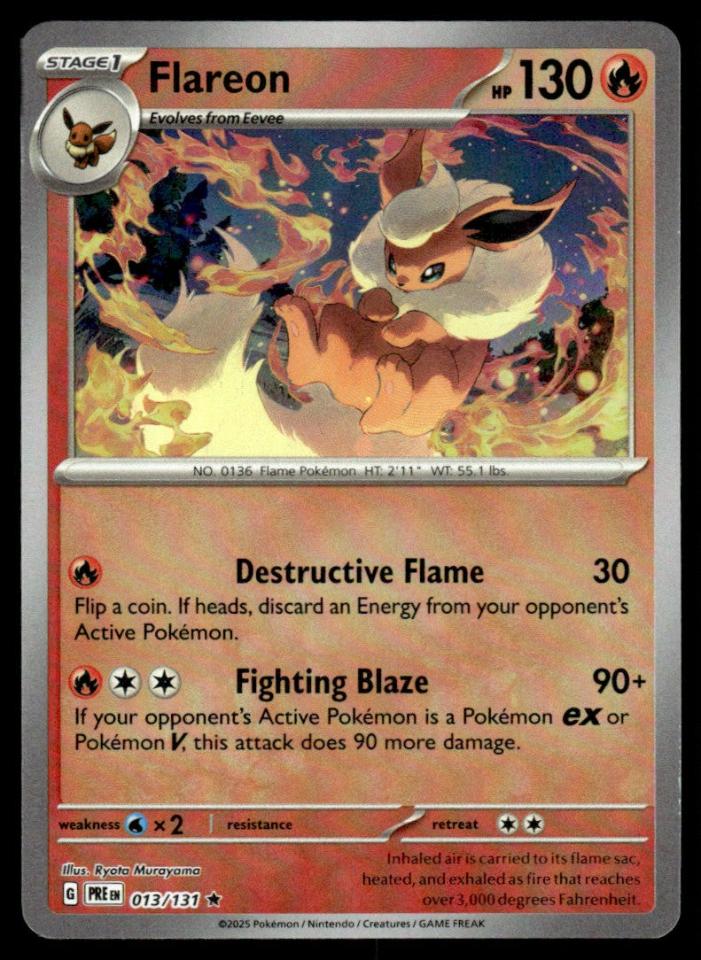 Flareon (Master Ball Patern) 013/131 - Prismatic Evolutions - Scarlet & Violet