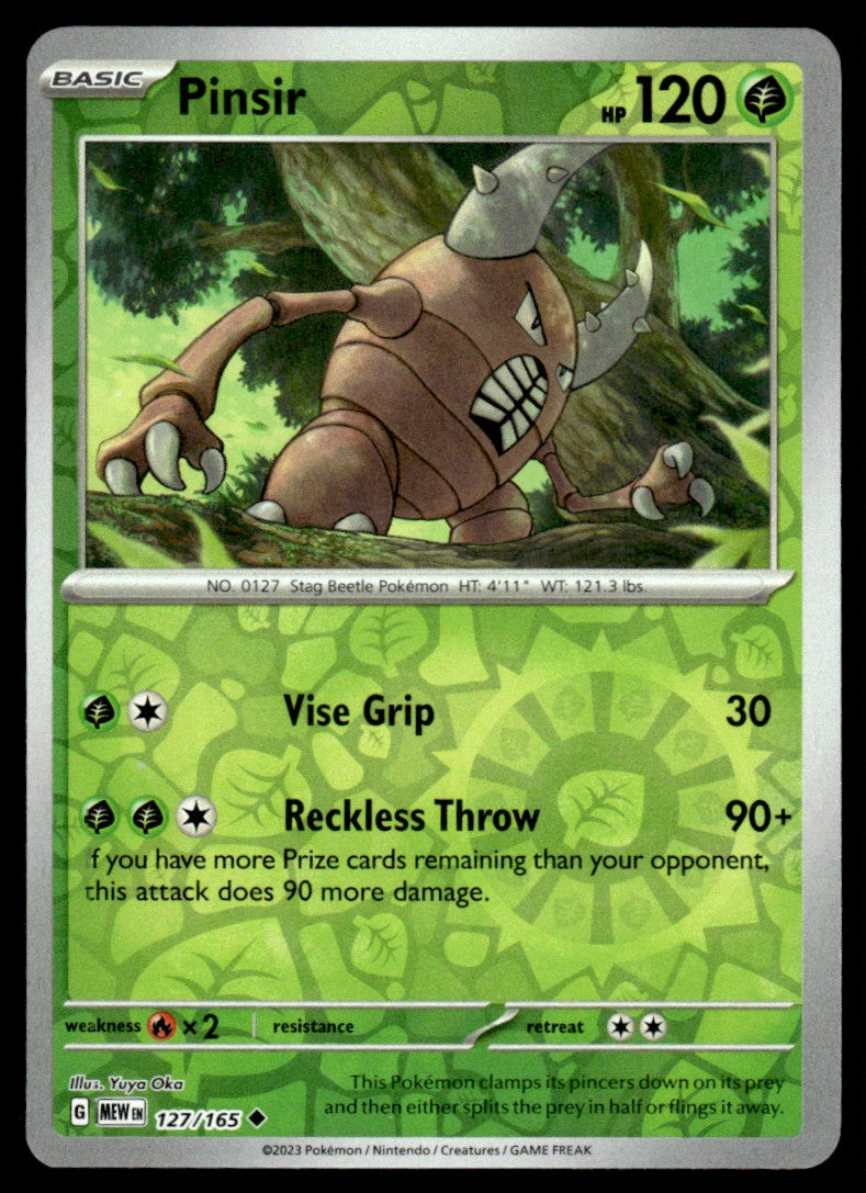 Pinsir 127/165 Reverse - Scarlet & Violet - 151 - Scarlet & Violet