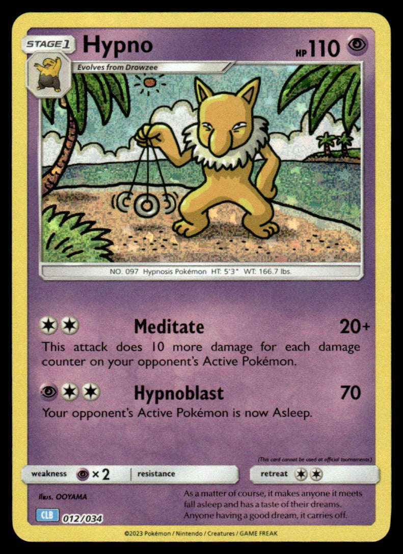 Hypno 012/034 - Trading Card Game Classic