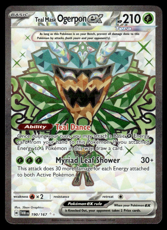 Teal Mask Ogerpon ex 190/167 - Twilight Masquerade - Scarlet & Violet