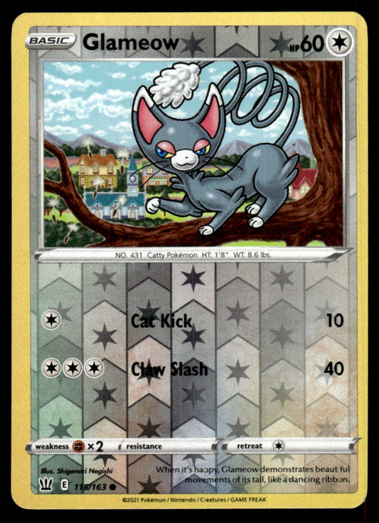 Glameow 115/163 Reverse - Battle Styles - Sword & Shield