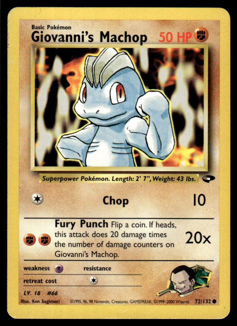 LP Giovanni’s Machop 72 No Holo - Gym Challenge