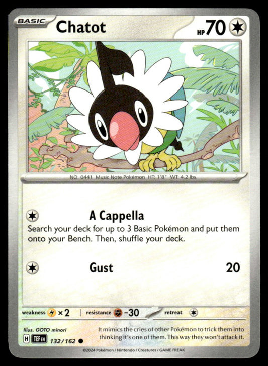 Chatot 132/162 Comun - Temporal Forces - Scarlet & Violet