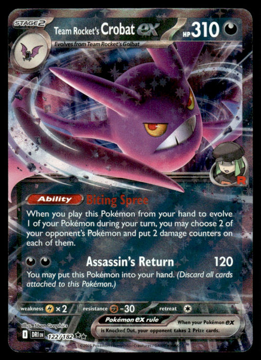 Team Rocket's Crobat ex 122/182 - Destined Rivals - Scarlet & Violet
