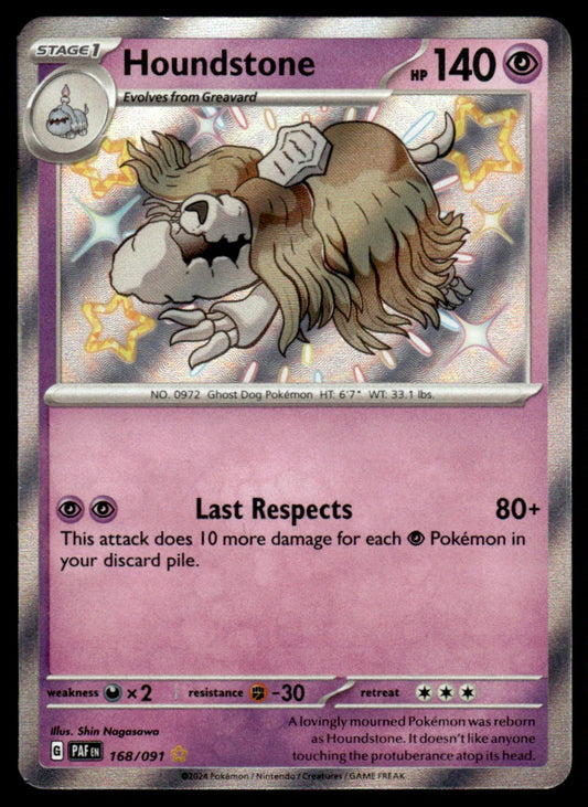 Houndstone 168/091 - Paldean Fates - Scarlet & Violet
