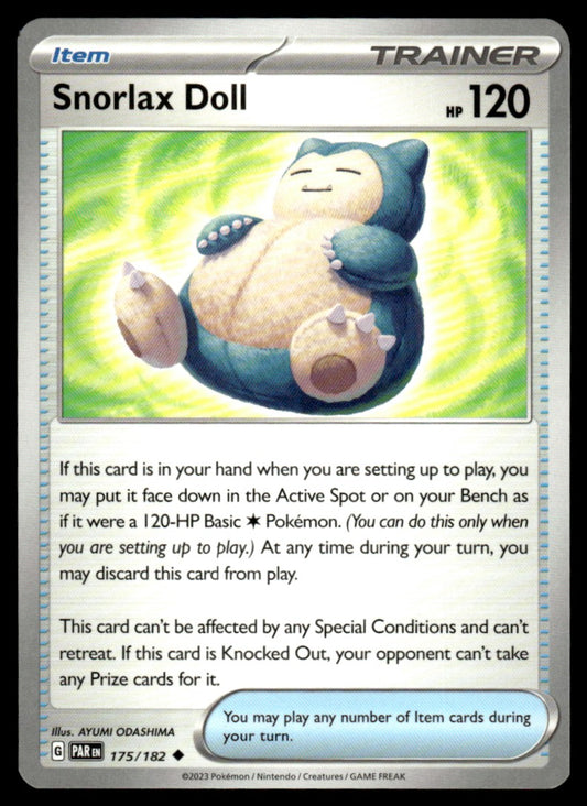 Snorlax Doll 175/182 Uncomon - Paradox Rift - Scarlet & Violet